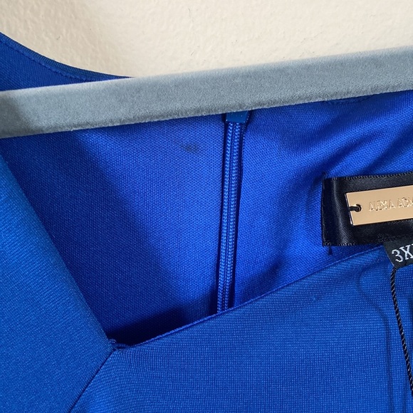 New Blue Alexia Admor Dress Short BodyCon Mini Long Sleeve plus 3X Business Work - Picture 5 of 8